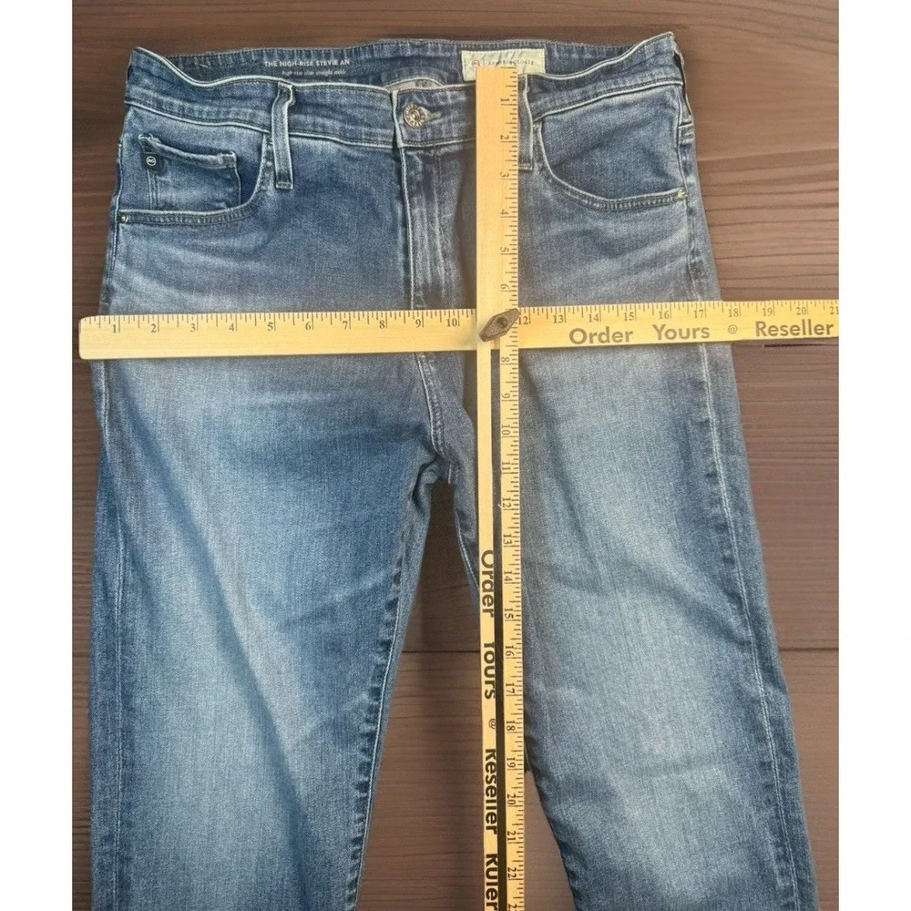 AG Adriano Goldschmied Jeans Sz 32 Womens High Rise Stevie‎ Ankle Anthropologie